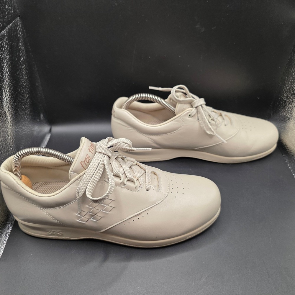 SAS Free Time Women 8.5S Bone Leather Walking Shoes Sneakers Made in USA Comfort - Picture 3 of 11